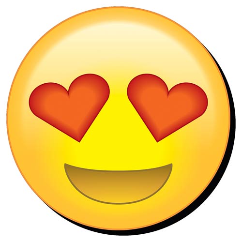 Emoji Eye Hearts Funky Chunky Magnet